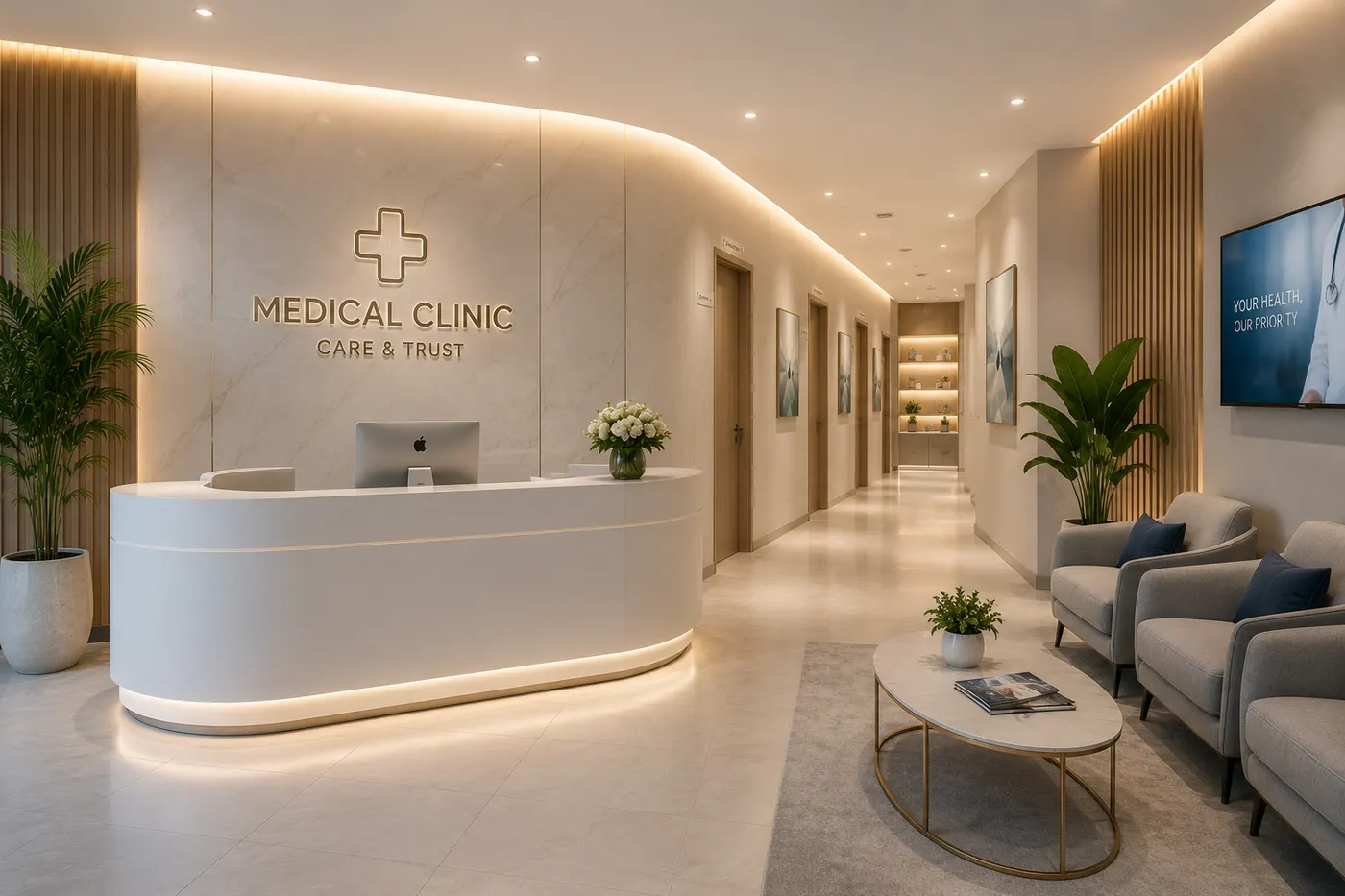 Medical clinic website design concept
